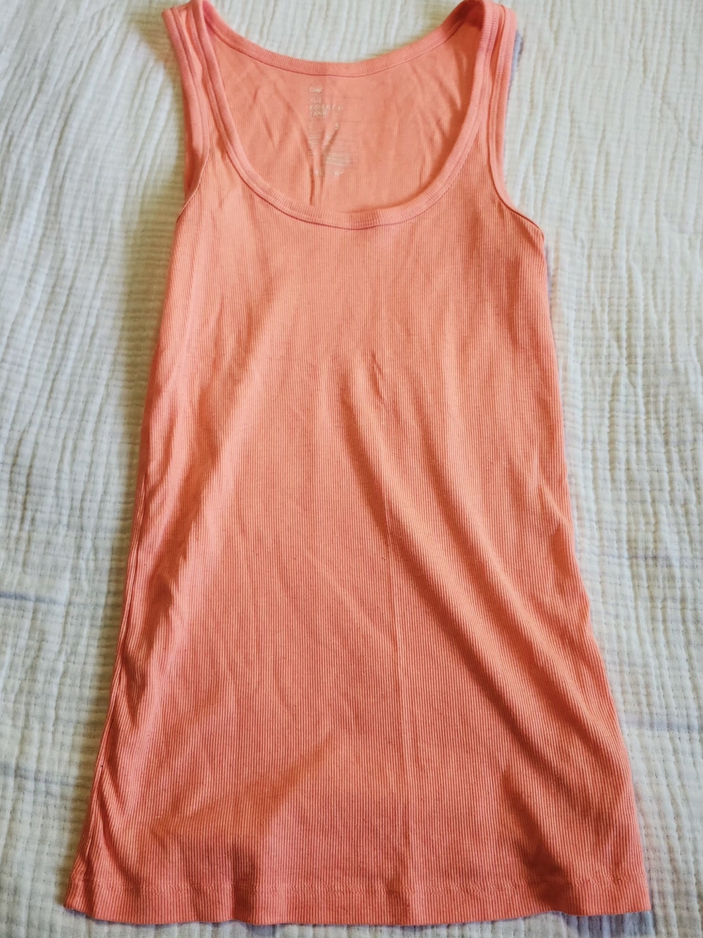 GAP Coral Ribbed Tank Top